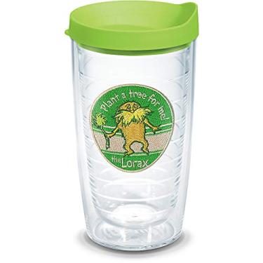 Imagem de Tervis Copo térmico Dr. Seuss-Lorax feito nos EUA com parede dupla, 473 ml, Plante uma árvore