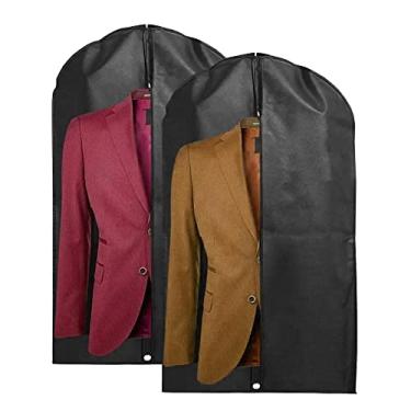 Imagem de Kit 5 Capa Protetora Para Terno Roupa Jaqueta Vestido Com Zíper TNT Impermeável