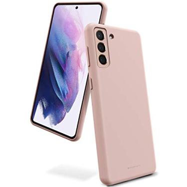 Imagem de Capa de silicone líquido Goospery para Galaxy S21 Plus (6,5 polegadas) Capa de borracha com revestimento de microfibra macia (areia rosa) S21P-SLC-PNK