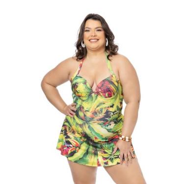 Maio com best sale saia plus size