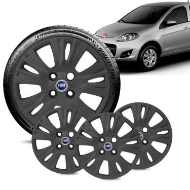 Imagem de Jogo 4 Calota Palio Essence aro 13 2014 a 16 Grafi Fosc Azul