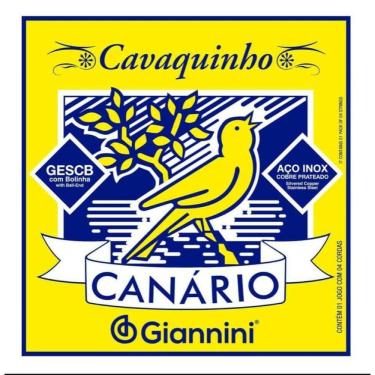 Imagem de Encordoamento Cavaquinho Aço 0.10 Giannini Canário