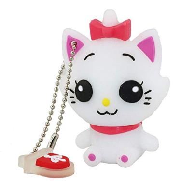 Imagem de 4GB White Cat Modelo USB Flash Drive PenDrives Flash Memory Stick USB Pen Drive USB 2.0 Stick USB Drive Thumb Drive Flash Disk U Disk