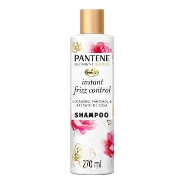 Imagem de Shampoo Pantene Nutrient Blends Controle Instantâneo do Frizz, com Colágeno, Pantenol e Extrato de Rosa 270ml