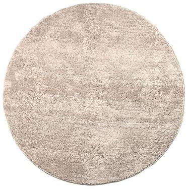 Imagem de Tapete Redondo 1,20m Quarto Sala Escritório Pelo Macio. (Areia)