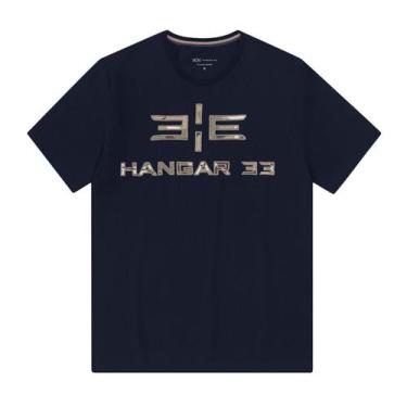 Imagem de Camiseta Masculina Clássica Com Bordado Camuflado Hangar 33 73352