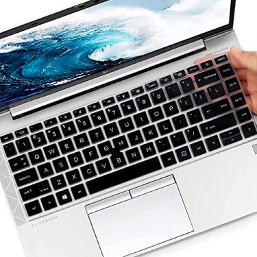 Imagem de Capa de teclado para HP EliteBook de 14 polegadas 840 845 G7 G8 2022 2021 2020 novo modelo de notebook acessórios capa protetora de teclado (não serve para novos 840 845 G9 G10) - preta