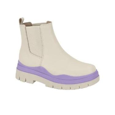 Imagem de Bota Moleca Coturno Feminino Elástico Cano Médio 5341 100-Feminino