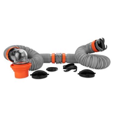 Imagem de Camco Kit de mangueira de esgoto 39390 Rhino X RV com acessórios giratórios de 360° pré-anexados - 5 m