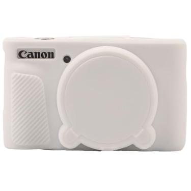 Imagem de AEXUTDA Capa Protetora para Câmera Canon PowerShot SX740 HS, Silicone, Branca, Resistente à Água