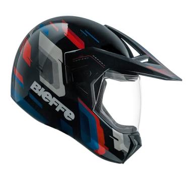 Imagem de Bieffe Capacete Moto Enduro Fechado 3 Sport Horizon Preto/Vermelho 60