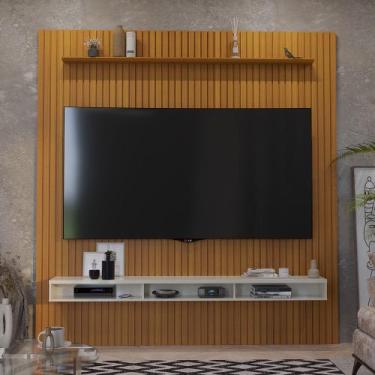 Imagem de Painel Ripado para TV Até 75 Polegadas Intense com Nicho 229cm - ViaNo