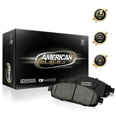 Imagem de American Black ABD900M OEM D-900 Pastilhas de freio traseiras semi-metálicas compatíveis com INFINITI G20 2002 / i35 2002-2004 / NISSAN Maxima 2000-2003 / Sentra 2002-2006 - ajuste perfeito e