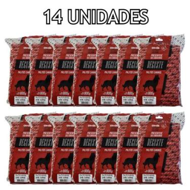 Imagem de Petiscos Pet Palitos Flexíveis Deguste Carne 800g Kit 14 UN - Canis