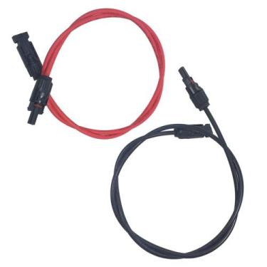 Imagem de Cabo Solar 4mm² Com Mc4 P/ Extensão - 5m Preto + 5m Vermelho - Conduma