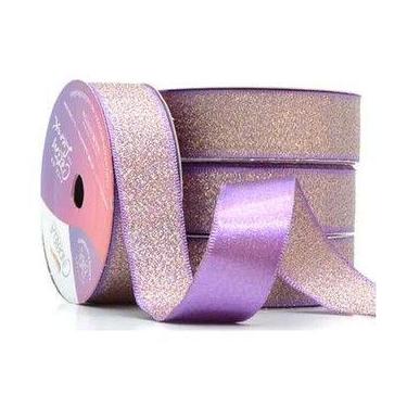 Imagem de Fita Cetim Lurex Acabamento 22mm - DECORAÇÃO  PRESENTES  LAÇOS  ARTESA