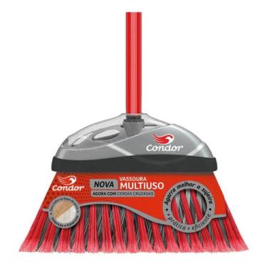 Imagem de Vassoura Varre Fácil Multiuso Azul Cerdas Plumadas S/ Cabo - Condor