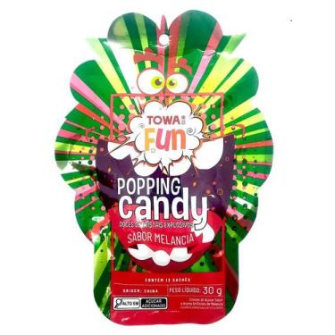 Imagem de Bala Explosiva Importada Popping Candy Sabor Melancia 30g - Towa