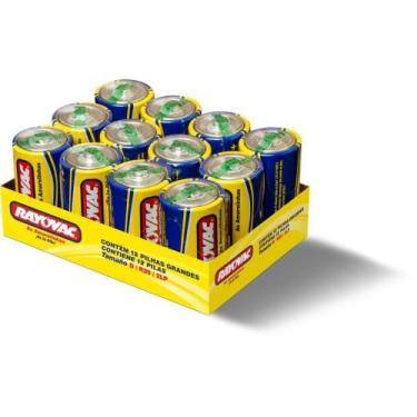 Imagem de Pilha Zinco Grande D - Bandeja com 12 Unidades - Rayovac