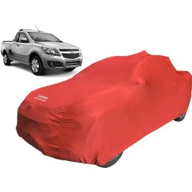Imagem de Capa Automotiva Para Chevrolet Montana Tecido Helanca Lycra - Mz, Verm
