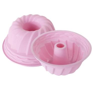 Imagem de Forma de silicone 23,5cm para bolos tortas e pudins formato espiral 19