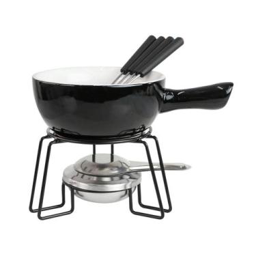 Imagem de Jogo de fondue de cerâmica com 8 peças 700ml - QUERO PRESENTEAR, Preto