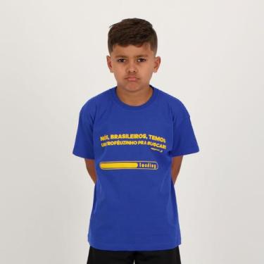 Imagem de Camisa Brasil Trofeuzinho Azul Infantil - Licenciados, 8 ANOS