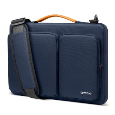 Imagem de tomtoc Bolsa de ombro para laptop MacBook Pro M4/M3/M2/M1 Pro/Max 2024-2021, 13,5-14,4 Surface Laptop 6/5/Studio 2, Surface Book 3, capa protetora 360 compatível com Asus VivoBook