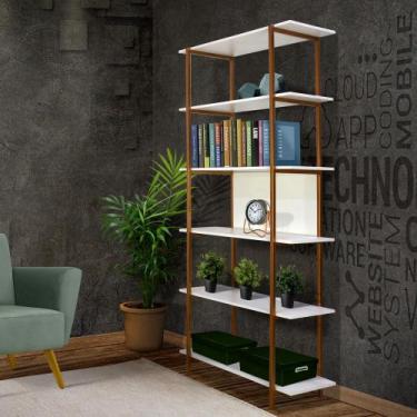 Imagem de Estante Multiuso Office Industrial 6 Prateleiras Inspire House Branco 