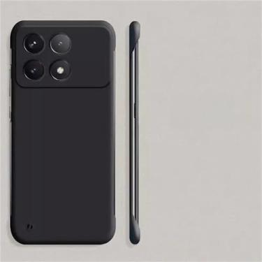 Imagem de Capa de telefone ultrafina sem moldura para POCO F6 F3 Pro à prova de choque rígido PC traseiro capa protetora para POCO M3 Pro 5G skin, preta, para Poco F6 Pro