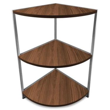 Imagem de Estante De Canto Tripla Colby - Geral, Prata/Villandry