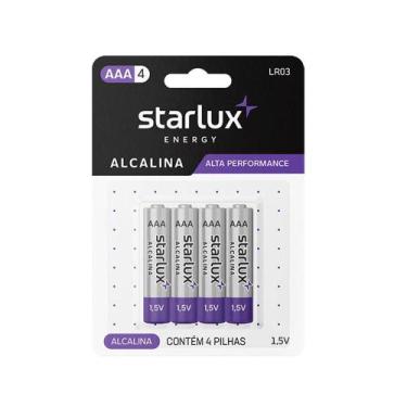 Imagem de Pilha  Alcalina Palito AAA - 4 Peças - LR03 - Starlux - 000266