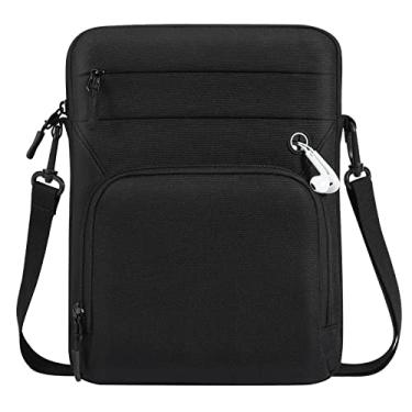 Imagem de Dadanism Capa para tablet de 9 a 11 polegadas para iPad Air 5/4 10,9 2022/2020, iPad 9/8/7ª 10,2, iPad 10ª geração 10,9, iPad Pro 11 M2 2022-2018, Galaxy Tab S9 A8 S8 S6 Lite, com alça de ombro e bolsos, Preto Preto