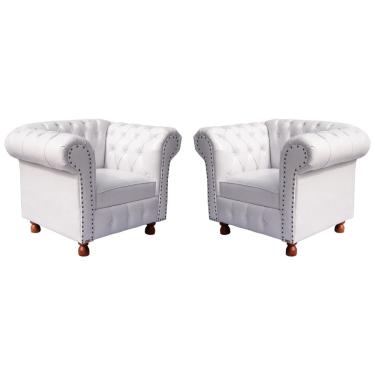Imagem de Duas Poltronas Luiz xv Corano Branco