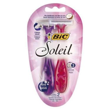 Imagem de Aparelho De Barbear Bic Soleil Rosa E Roxo Com Unidades
