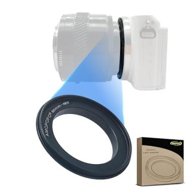 Imagem de Anel reverso de lente macro NEX de 55 mm compatível com câmera Sony A6500 A6300 A5100 A6000 A5000 A3000 A7RIII A9 A7III A7 A7s A7R A7II A7RII A7SII, com lente de rosca de filtro de 55 mm. Macro Atirar