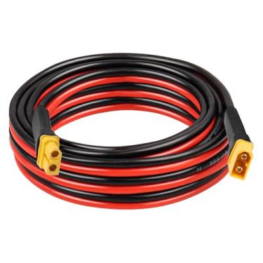 Imagem de Cabo de extensão XT60 10AWG 3 m 2 3 5 10 15 20 25 30 35 40 50 75 30 XT60 conector fêmea para macho para estação de energia portátil painel solar RC bateria