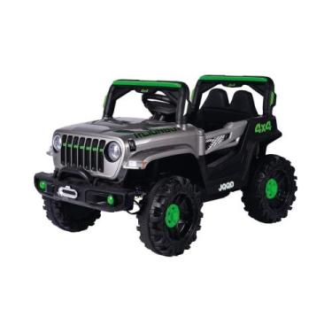 Imagem de Carro Elétrico Infantil Jipe Off-Road Cinza 12V com Controle Remoto Zi