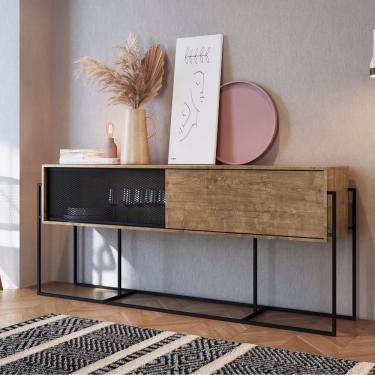 Imagem de Buffet Aparador 2 Portas 188Cm York Artesano Vermont/Preto