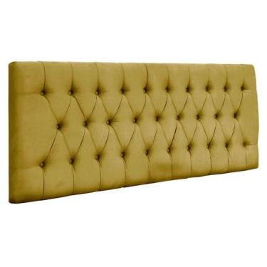 Imagem de Cabeceira Painel Cama Viùva 120cm Imperatriz Suede Amarelo