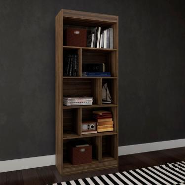 Imagem de Estante Livreiro 4 Prateleiras Lv300 Djd Móveis Castanho