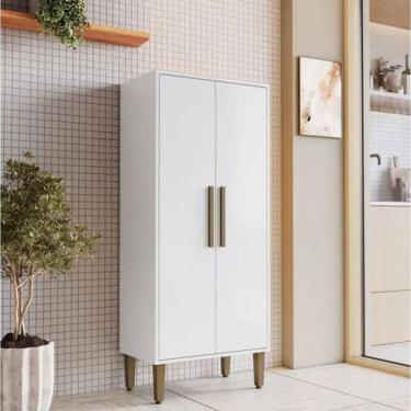 Imagem de Armário Multiuso 2 Portas 3 Prateleira Paraná Kaiki Móveis - Branco