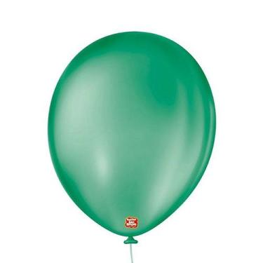 Imagem de Balão de Festa Látex Liso - Verde Folha - 50 Unidades - Balões São Roq