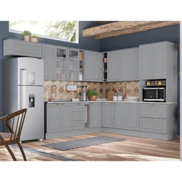 Imagem de Cozinha Modulada de Canto 11 peças 16 Portas 5 Gavetas Americana Henn 