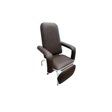 Imagem de Poltrona Reclinável 4 Posições Hospitalar Descanso Standard Marrom - M
