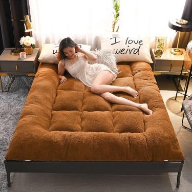 Imagem de Colchão De Pelúcia Dobrável Futon Tapete De Chão único Duplo Futon Tapete De Chão Macio Tatame Acolchoado Almofada De Dormir Camping Antiderrapante E Respirável Para, 002, 120 * 200cm