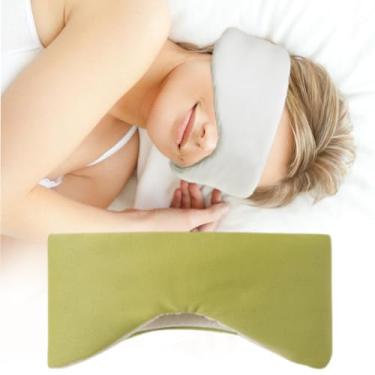 Imagem de Ouliget Máscara dupla face quente e fria para dormir dupla, redução de ruído com tudo incluído, máscara de seda de gelo ajustável, sem pressão, tecido refrescante, máscara de dormir calmante para