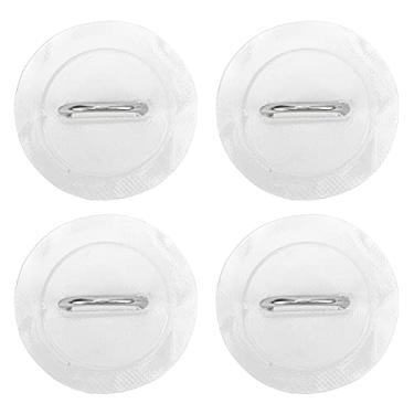 Imagem de Barco inflável D Ring Pap Patch PVC Durável Marinha de aço inoxidável fivela fixa 4pcs Conjunto para acessórios de capa de canoa de caiaque Forte instalação fácil de instalação UV (Branco)