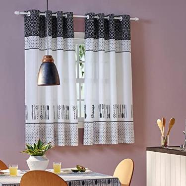 Imagem de Cortina De Cozinha Toscana-1,40mx2,60m Preto - Santista