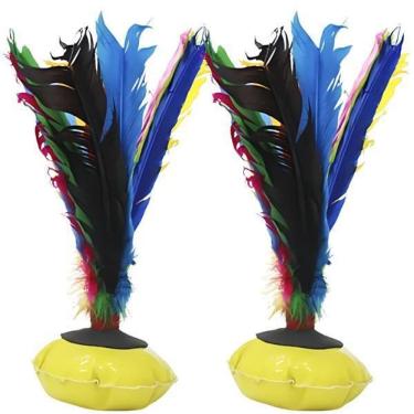 Imagem de Kit 2 Petecão Peteca Grande Colorida Brinquedo Brincadeira